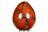 Vibrant Polished Carnelian Agate Egg - Madagascar #355495-1